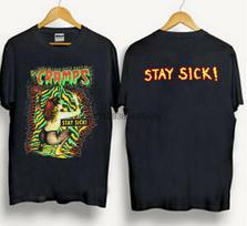 RARE REPRINT Vintage The Cramps 1990 Stay Sick T Shirt 3XL white