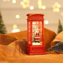 Kalėdinės telefono būdelės švieselės Kalėdų Senelis Sniego senis Dovanos Langų dekoracija Kalėdinio vakarėlio dekoras Xmas vakarėlio namai orange