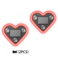 2Pcs Car LED Ambient Light-Solar-Powered Heart-Shaped LED Neon Light, Solar-Powered Heart-Shaped Atmosphere Light with 3 Modes,IP65 Waterproof 2PCS gray