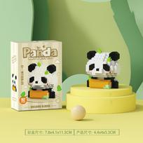 Kiniškas Panda Mini Konstruktorius Blokeliai Konstruktorius Blokeliai Gyvūnai Modelis Surinkimo Kaladėlės Pasidaryk pats Namų Dekoracija Žaislai Mergaitėms Dovanos white