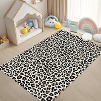 Klasikinis leopardo rašto kilimėlis - Juoda Balta Ruda Gyvūno raštas Namų dekoracija Svetainei Miegamajam Miegamojo Dekoras 50X80cm