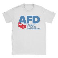 Vyriški AFD Žvejų Draugų Alice Weidel Marškinėliai Grynos Medvilnės Viršutiniai Drabužiai Humoras Trumpomis Rankovėmis Apvalia Kaklo Marškinėliai Spausdinti Marškinėliai M gray