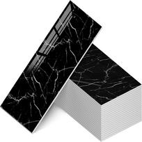 16pcs 20cmX10cm Marble Thicker Self-Adhesive Tile Stickers Waterproof Kitchen and Bathroom Minimalist Art Wallpaper black