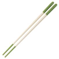 Food-grade Silicone Chopsticks, High-Temp Resistant, Steel Core, Anti-Mold, Non-Slip, Fresh Green, Easy-Grip. white