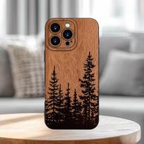Medžio rašto pušyno rašto telefono dėklas, tinkantis iPhone 17 16 15 14 13 12 11 Pro/Max/Plus, apsaugantis nuo kritimo ir smūgiams atsparus iPhone 16PROMAX juoda