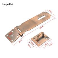Right Angle Burglar-proof Stainless Steel Shed Latch Door Clasp Lock Padlock Hasp Gate Bolt L-Flat Black