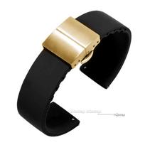 20mm 22mm greito atsegimo silikoninė laikrodžio apyrankė Rolex moterims, vyrams, vandeniui atspari apyrankė Seiko 18mm 24mm guminei sportinei apyrankei 24mm black