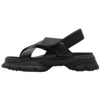 Burberry Pebble Leather One Strap Sandals Women's Black 80906501 35 black