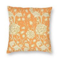William Morris Wild Tulip Pillowcase Polyester Linen Velvet Pattern Zip Decorative Car Cushion Cover Wholesale 55cmx55cm(22x22Inch) beige