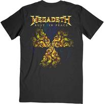 Megadeth T Shirt Rust In Peace 30th Anniversary Band Logo new Official Black XXL brown