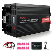 VEVOR 3500W Power Inverter, 12V DC to 230V AC Pure Sine Wave Inverter, Solar Car Charger Converter with LCD Display, Remote Control, USB Port 39.5 x 20 x 16.5 cm