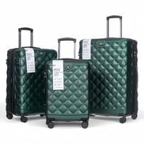 Trolley Case with Durable Rod & Zipper - Available in 20/24/28 Inch Sizes 20 inch žalia
