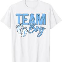 Gender Reveal Team Boy Blue T Shirt 4XL gray