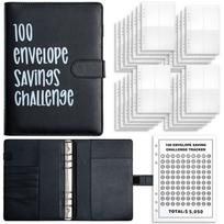 Loose-leaf 100 Day Challenge Budget Binder Colorful Saving Money Organizer  Savings Notebook juoda