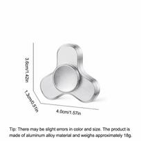 1Pc Mini Fidget Spinner Alloy Edc Spinning Top Stress Reliever Anti-Stress Toy Gyroscope For Children With Adhd white