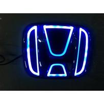 5D Car Rear LED Emblem Light Badge Sticker for Honda Logo Fit Civic Accord Odyssey Pilot CRV XRV City Auto Decals Accessories 9.0cm X 7.5cm mėlyna