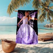 Beach Towel with Taylor Swift Pattern - soft,absorbent,machine washable Lightweight&Modern,swimming,Travel Essentials 70cmx140cm(27x55inch) black