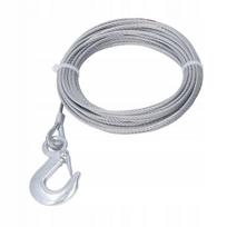 Plieninis gervės trosas 10 mm × 12 m su kabliu