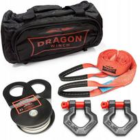 Dragon Winch 4x4 gervės priedų rinkinys: 8 t blokas, stropas ir 2 šekliai