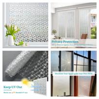 Langų privatumo plėvelė matinio stiklo langų plėvelė statinė lipni UV blokuojanti nuimama langų plėvelė nepermatomos langų uždangos namams 55x100cm