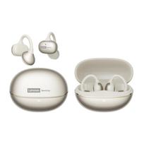 Lenovo RS106 Atvirų ausų ausinės su klipsu Bluetooth 6.0, 24 val. grojimas, greitas įkrovimas USB-C, Dolby HiFi bosas, ENC skambučiai, vandens lašo lanko formos patogios sportinės ausinės smėlis