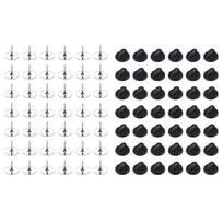 Set of 50 PVC Rubber Pin Backs Pin Backings Tie Tacks Blank Pins with Rubber Pin Backings Pin Backs for Women Girl Teen 1 gray