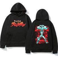 Japanese Manga Tengen Toppa Gurren Lagann Pullover Anime Hoodie Fashion Autumn Winter Oversized Sweatshirt Tracksuit Hoodies Men L black