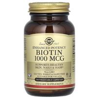Solgar, Biotinas, 1000 mcg, 250 daržovių kapsulių