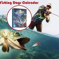 Advent Fishing Calendar 2025 24-Day Fish Bait 2025 Party Favors Fishing Lure Set Christmas Calendar Advent For Men Boys Husband A black