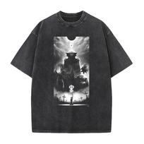 God Hand Femto Griffith Print Tshirt Berserk Anime Clothing Men Women Cotton Tshirts Vintage Washed Tee Harajuku Unisex T Shirt XL black
