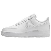 Nike  Air Force 1 Low 07 White Pearl Swoosh Women Sneakers Metallic-Silver Pure-Platinum IU7557-100 38.5 white
