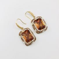 Natural Pearl, Sultan Stone Jewelry Set Women's Small Sugar Cube Premium Necklace Ring Earrings 2026 brown