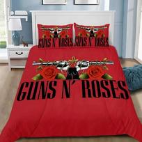 3D Spausdinti Guns N Roses GNR Grupės Retro Lovos Patalynės Komplektas Berniukams Mergaitėms Viengulis Dvigulis Karališkas Dydis Antklodės Užvalkalas Pagalvės Užvalkalas Lovos Berniukai Suaugę 135x200cm gray
