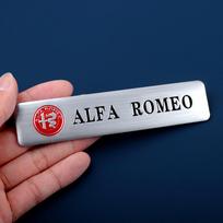 Alfa Romeo Italy Giulietta GT 159 147 156 Mito Brera Giulia F1 Stelvio Volante Clover Automobilio Aliuminio Ženklelis Kėbulo Dekoro Lipdukas 1Pcs white