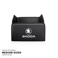 Automobilio bagažinės laikymo dėžė Odinė tvarkymo organizatoriaus krepšys Skoda Octavia Superb Rapid Kodiaq Karoq Fabia Kamiq Vision RS Yeti Scala black