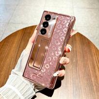 Transparent Electroplated PC Phone Case Galaxy Z Fold 8 Ultra With Magnetic Shockproof Stand Anti-Scratch Samsung Galaxy Z Fold 6 brown