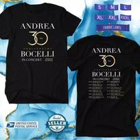 Andrea Bocelli 30th Anniversary Tour 2024 Andrea Bocelli Tour Unisex Tee M blue