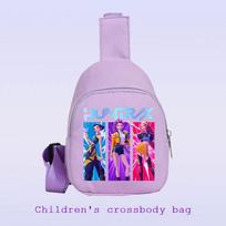Mini Bag for K-POP Crossbody Cartoon Student Backpack Pink Yellow Purple Shoulder Bag Birthday Gift Girl Group gray