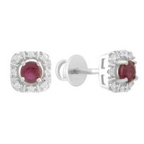 Sidabriniai auskarai su natūraliu rubinu 1,045ct (2187868) rubino raudonumo spalva