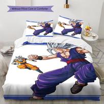 Son Goku Rašto Patalynė, Antklodės Komplektas Antklodės Užvalkalas Pagalvės Užvalkalas Namų Gimtadienio Dovana (1 * antklodės užvalkalas + 2 * pagalvės užvalkalai, be šerdies) 135x200cm blue