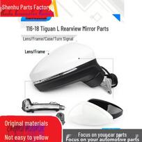 Volkswagen Tiguan L '16-'18 Rearview Mirror Housing with Backup Camera Cover & Turn Signal Reflector. Mirror Cover - Polar White - Right - Passenger