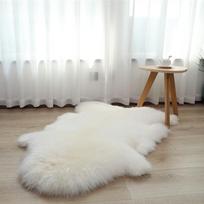 Australijos avių vilnos kėdės pagalvėlė - apvalus kilimėlis valgomojo kėdėms ir sofoms 40*40cm Square white