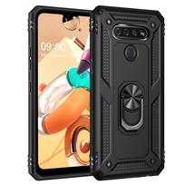 LG Stylo5/K51/K31 Anti-Fall Armor Phone Case with Car Ring Holder LG Stylo 7 5G juoda