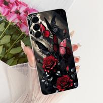 Dėklas Samsung Galaxy A37 5G Dangtelis SM-A376B Populiarus Gėlėtas Minkštas Plonas Silikoninis Dangtelis Samsung A57 A17 2025 A576B A176B Funda Samsung A17 black