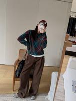 American Classic High-Waisted Wide-Leg Denim Pants 44 black