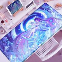 Kawaii Genshin Impact Columbina Mouse Pad Gaming Locking Edge Big Computer Game Large Rubber Non-slip Mousepad Laptop Desk Mat 700x300x2mm