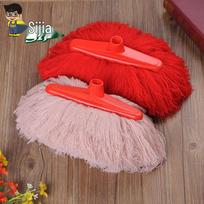Sijia Dual-Use Cotton Yarn Duster: Lightweight, Wet/Dry Ceiling Sweeper, Red raudona