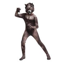 Vilkolakio Cosplay Kostiumas Gyvūno Vilko Kostiumas Vaikams Suaugusiems Kombinezonas 3D Kaukės Kostiumas Bodysuit Karnavalo Gimtadienio Šventės Drabužiai 140 black