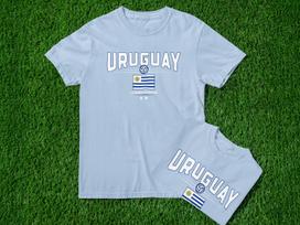 Uruguay Soccer T-Shirt: La Celeste National Team Tee XL black