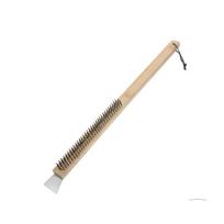 Extra Long 21 Unit Pizza Stone Cleaning Brush With Resistant Metal Bristles And Remover For Oven Baking 1 beige
